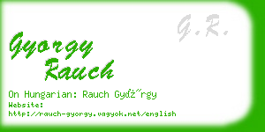 gyorgy rauch business card